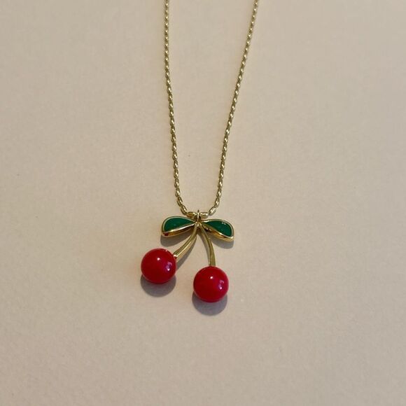 Cherry Pendant Necklace #1590 - Picture 4 of 5